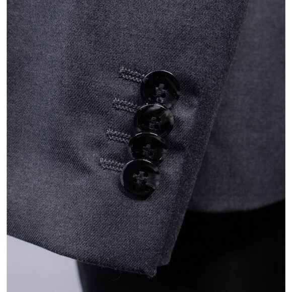 H&M Blazer Jacket Size 40R Slim Fit Gray Stretch Sport Coat Two Button Poly - Picture 7 of 13